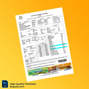 India South Bihar Power Distribution Company Ltd Editable Utility Bill Template in Word and PDF formats