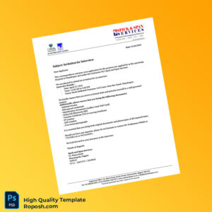 India Spick and Span Services Editable Interview Call Letter Template in Word and PDF formats India Spick and Span Services Editable Interview Call Letter Template in Word and PDF formats
