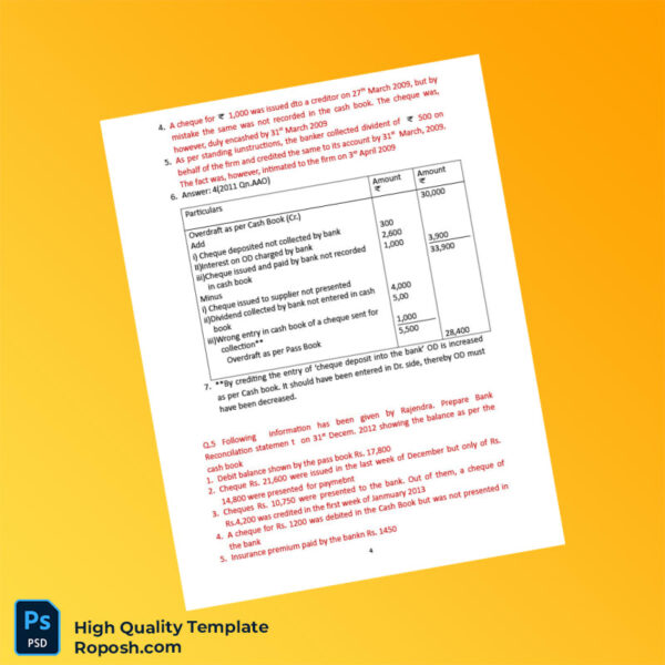 India Template in Word and PDF formats 5 page
