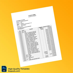 India Vijaya Bank Statement Template in Word and PDF formats 7 page