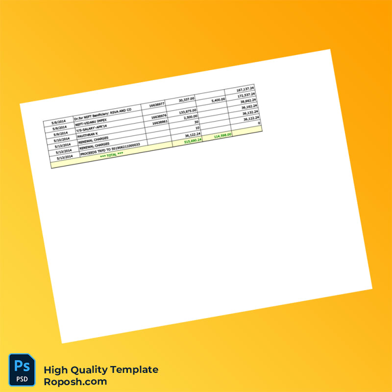 India Vijaya Bank Statement Template in Word and PDF formats 7 page India Vijaya Bank Statement Template in Word and PDF formats 7 page