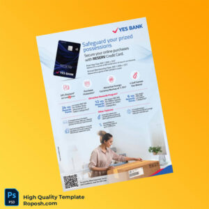 India YES BANK Editable Credit Card One Pager Template in Word and PDF formats 2 page
