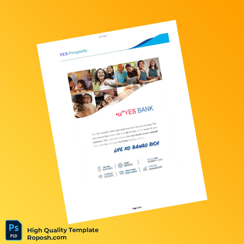 India Yes Bank Statement Template in Word and PDF formats 6 page India Yes Bank Statement Template in Word and PDF formats 6 page