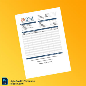Indonesia Bank Statement Template in Word and PDF formats