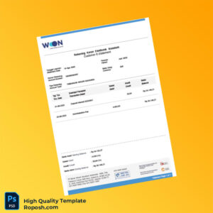 Indonesia Woori Saudara E-Statement Template in Word and PDF formats