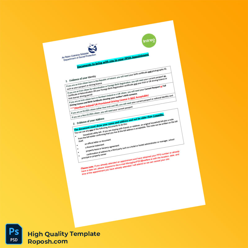 Ireland Editable Appointment Letter Template in Word and PDF formats 2 page Ireland Editable Appointment Letter Template in Word and PDF formats 2 page