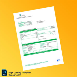 Italy Edison Energia Editable Electricity Bill Template in Word and PDF formats