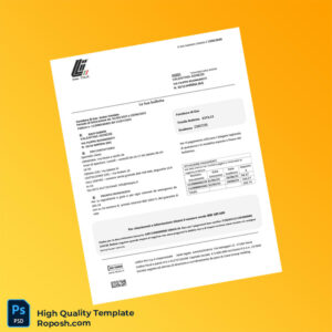 Italy Editable Gas Bill Template in Word and PDF formats