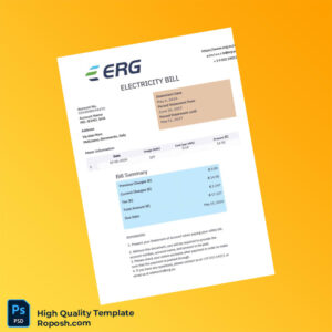 Italy Electricity Provider Editable Electricity Bill Template in Word and PDF formats Italy Electricity Provider Editable Electricity Bill Template in Word and PDF formats