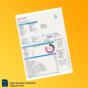Italy Enel Energia Editable Utility Bill Template in Word and PDF formats