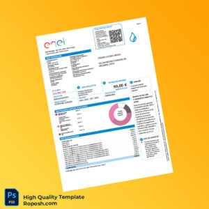Italy ITALGAS RETI SPA Editable Gas Bill Template in Word and PDF formats