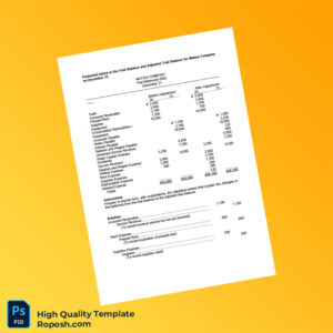 Japan Matsui Company Editable Trial Balance Template in Word and PDF formats 2 page