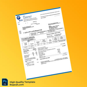 Kazakhstan ECK Editable Electricity Bill Template in Word and PDF formats