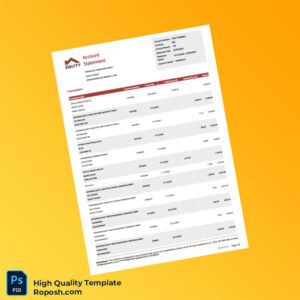 Kenya Editable Bank Statement Template in Word and PDF formats 3 page