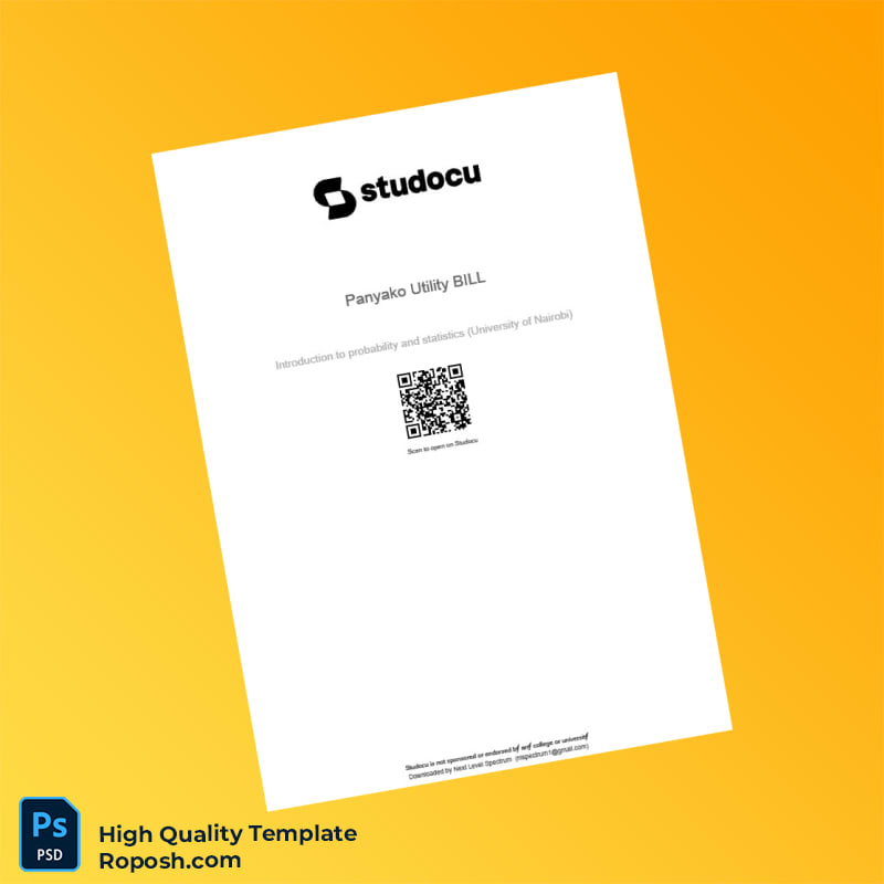 Kenya KPLC Editable Electricity Bill Template in Word and PDF formats 2 page Kenya KPLC Editable Electricity Bill Template in Word and PDF formats 2 page