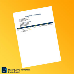 Kenya Kenya Power Lighting Company Editable Electricity Bill Template in Word and PDF formats
