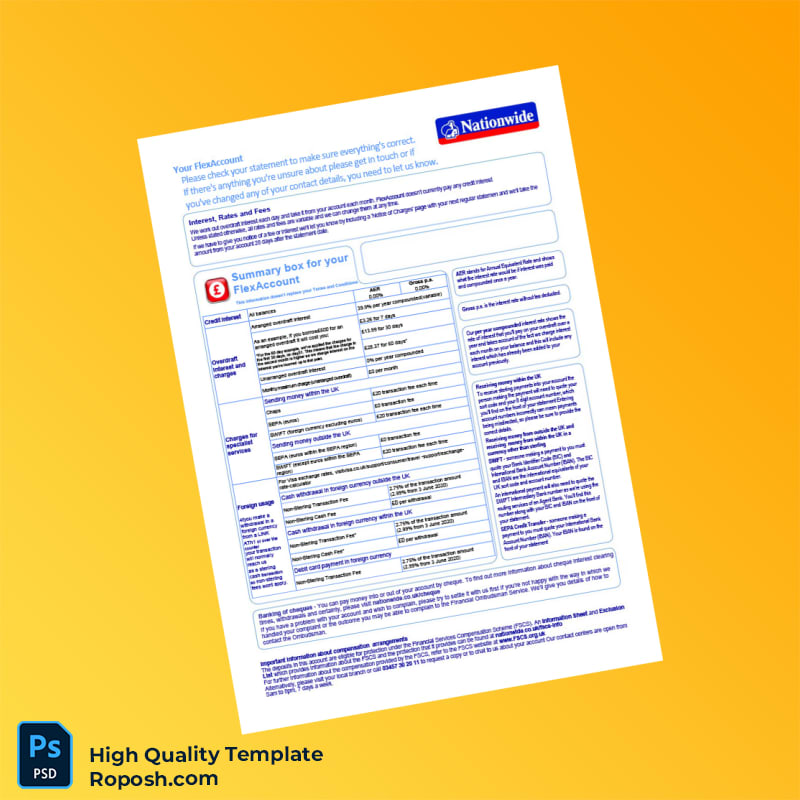 Malawi NBS Bank Statement Template in Word and PDF formats 2 page Malawi NBS Bank Statement Template in Word and PDF formats 2 page