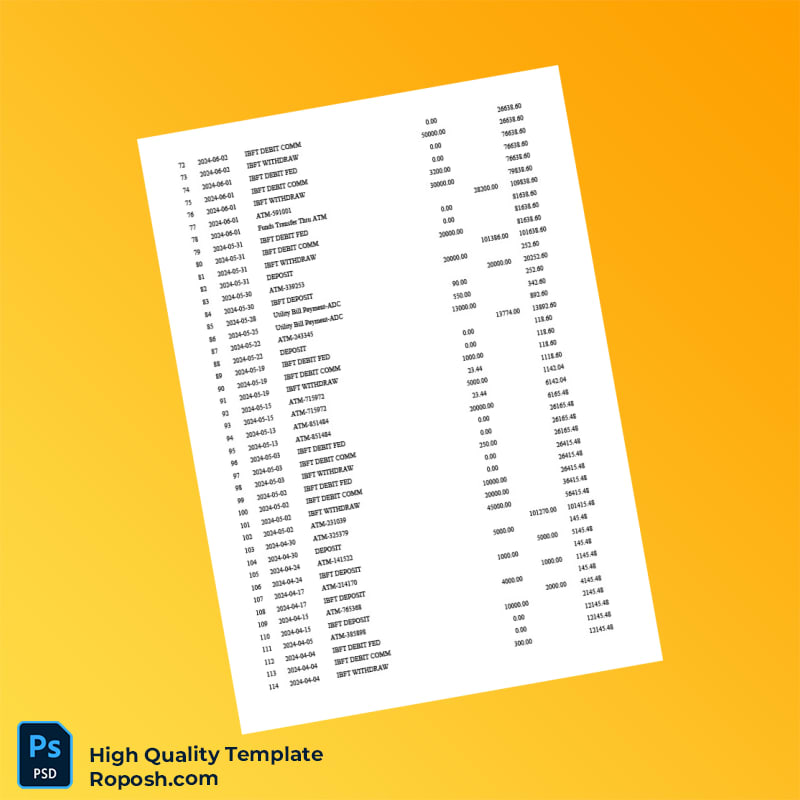 Malawi National Bank Statement Template in Word and PDF formats 7 page Malawi National Bank Statement Template in Word and PDF formats 7 page