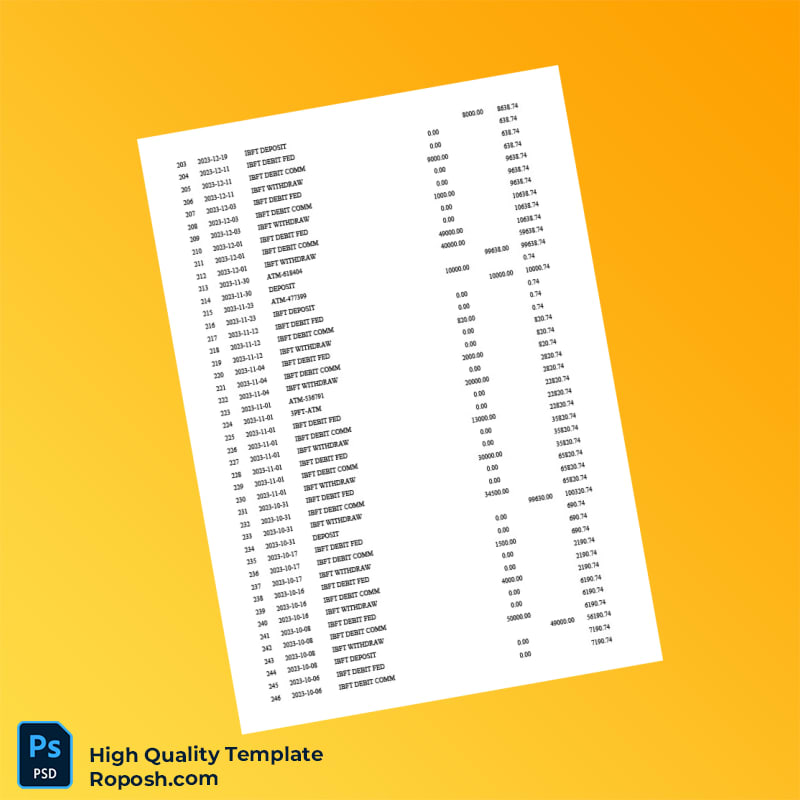 Malawi National Bank Statement Template in Word and PDF formats 7 page Malawi National Bank Statement Template in Word and PDF formats 7 page