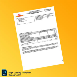 Malaysia AmBank Bank Statement Template in Word and PDF formats 2 page
