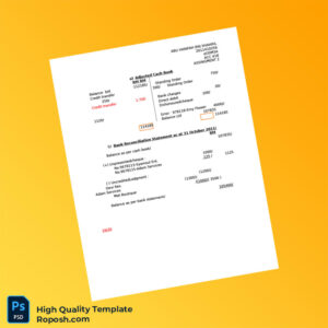 Malaysia Bank Reconciliation Statement Template in Word and PDF formats