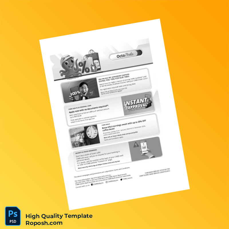 Malaysia CMB Bank Statement Template in Word and PDF formats 3 page Malaysia CMB Bank Statement Template in Word and PDF formats 3 page