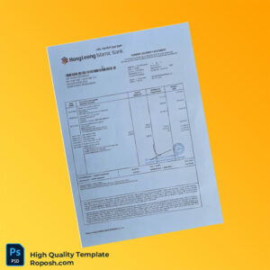 Malaysia Hong Leong Islamic Bank Berhad Account Statement Template in Word and PDF formats 3 page