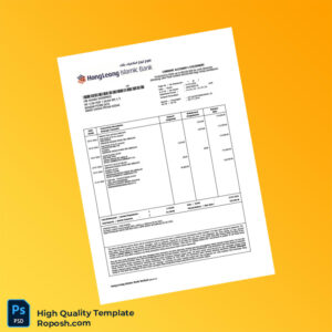 Malaysia Hong Leong Islamic Bank Statement Template in Word and PDF formats 3 page Malaysia Hong Leong Islamic Bank Statement Template in Word and PDF formats 3 page