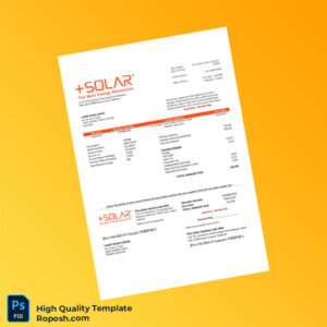 Malaysia Plus Solar Systems Sdn Bhd Editable Utility Bill Template in Word and PDF formats