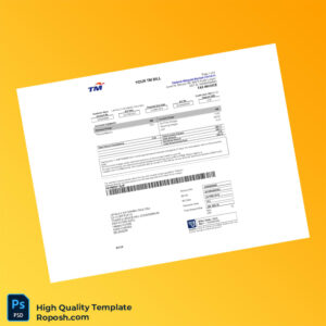 Malaysia Telekom Editable Utility Bill Template in Word and PDF formats