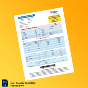 Malaysia Tenaga Nasional Berhad Editable Electricity Bill Template in Word and PDF formats