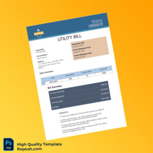Mexico ABC Powers Inc Editable Utility Bill Template in Word and PDF formats