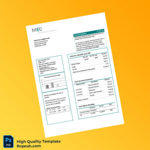 Mongolia Mongolia Energy Corporation Editable Electricity Bill Template in Word and PDF formats
