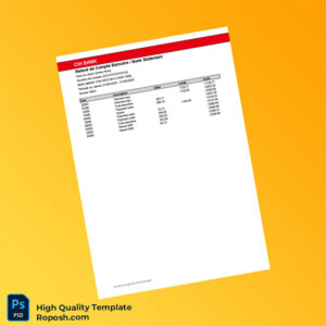 Morocco CIH Bank Statement Template in Word and PDF formats