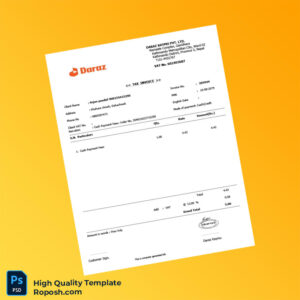 Nepal Daraz Kaymu Pvt Ltd Editable Utility Bill Template in Word and PDF formats