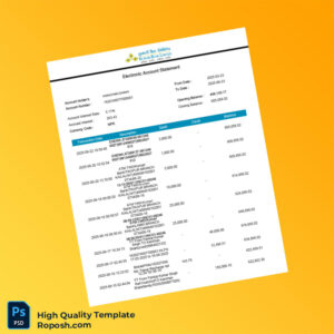 Nepal Electronic Account Statement Template in Word and PDF formats 5 page
