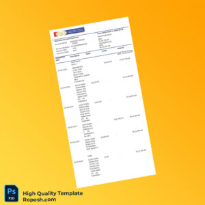 Nepal PTI Bank Nepal Account Statement Template in Word and PDF formats 3 page