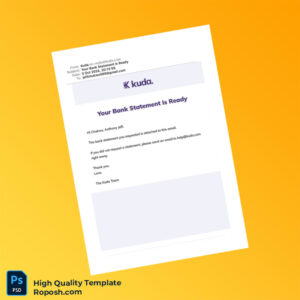 Nigeria Kuda Bank Statement Template in Word and PDF formats 3 page Nigeria Kuda Bank Statement Template in Word and PDF formats 3 page