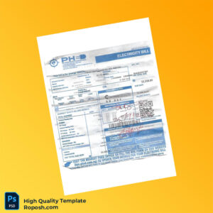 Nigeria PHED Editable Electricity Bill Template in Word and PDF formats