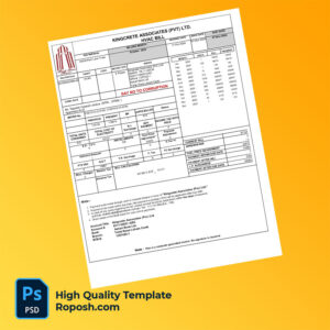 Pakistan Kingcrete Associates (Pvt) Ltd Editable HVAC Bill Template in Word and PDF formats