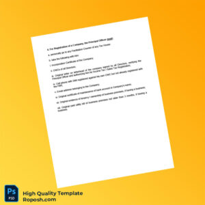 Pakistan Editable Requirements of FBR Template in Word and PDF formats