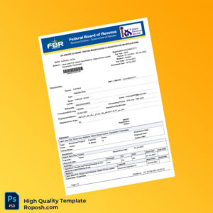 Pakistan Editable Tax Registration Document Template in Word and PDF formats 2 page Pakistan Editable Tax Registration Document Template in Word and PDF formats 2 page