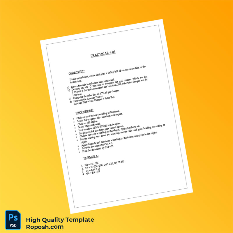 Pakistan Editable Utility Bill Template in Word and PDF formats 2 page Pakistan Editable Utility Bill Template in Word and PDF formats 2 page