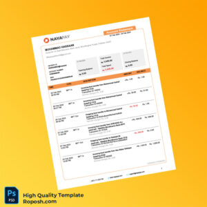 Pakistan NayaPay Bank Statement Template in Word and PDF formats 2 page Pakistan NayaPay Bank Statement Template in Word and PDF formats 2 page