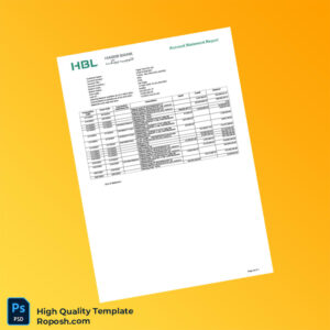 Pakistan Tapal Tea Private Limited Editable EStatement Template in Word and PDF formats