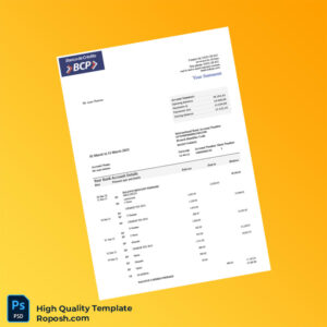 Peru BCP Bank Statement Template in Word and PDF formats 2 page
