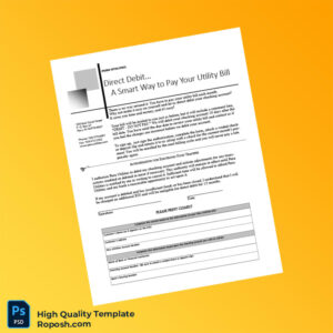 Peru Peru Utilities Editable Direct Debit Authorization Template in Word and PDF formats