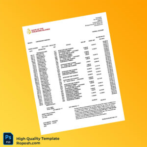 Philippines BPI Bank Statement Template in Word and PDF formats Philippines BPI Bank Statement Template in Word and PDF formats