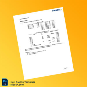Philippines Document Type Editable Bank Reconciliation Template in Word and PDF formats 3 page