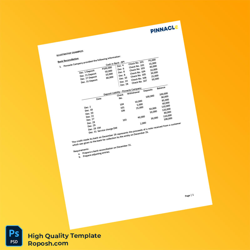 Philippines Document Type Editable Bank Reconciliation Template in Word and PDF formats 3 page Philippines Document Type Editable Bank Reconciliation Template in Word and PDF formats 3 page